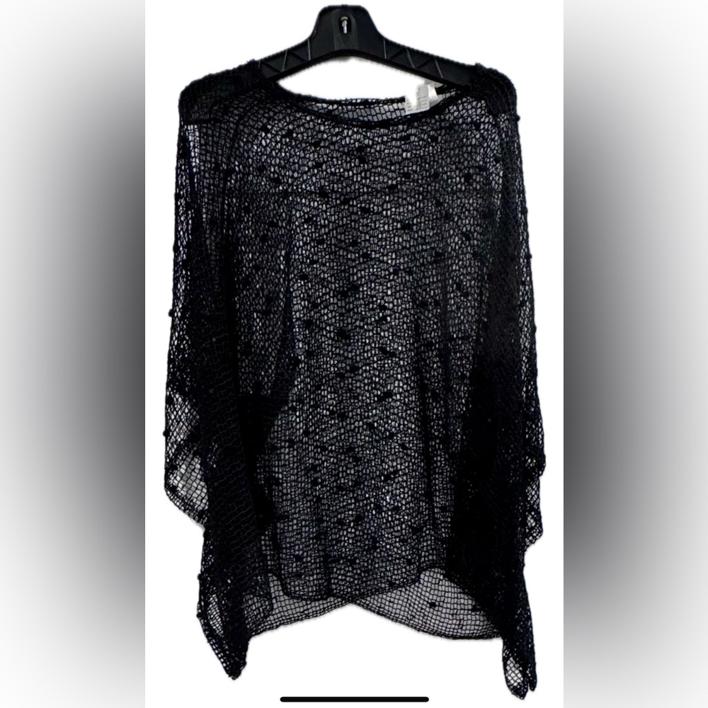 Elegant Black Women's Poncho/Vest